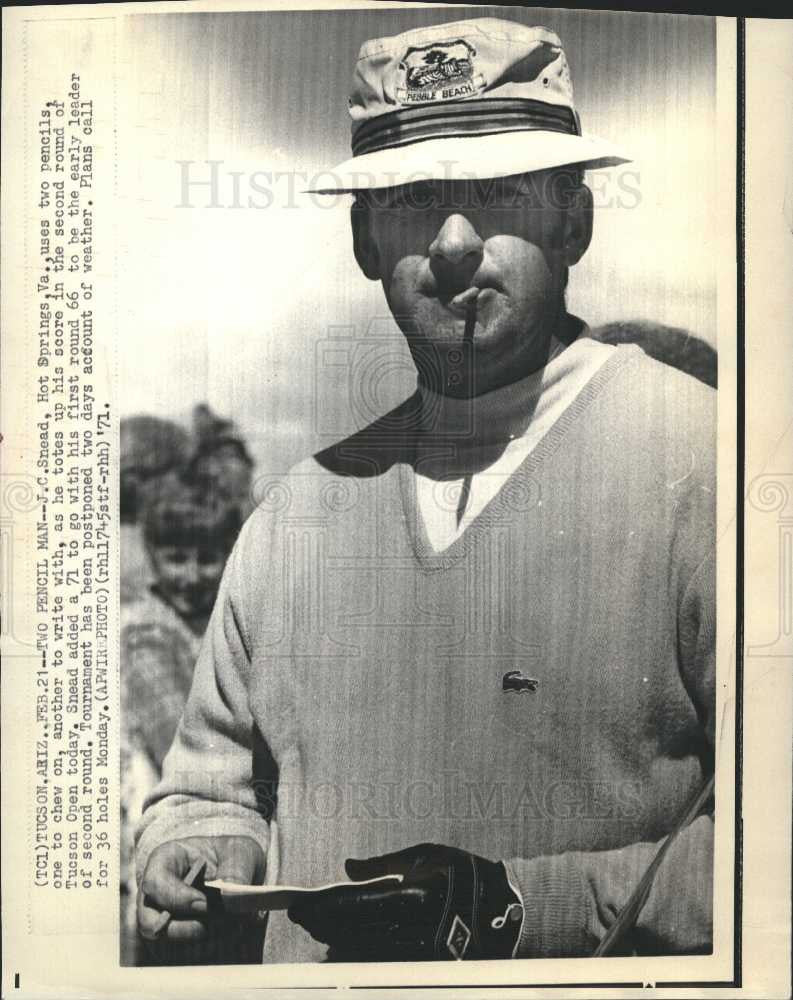 1971 Press Photo J.C. Snead Golf Tuscon Open - Historic Images