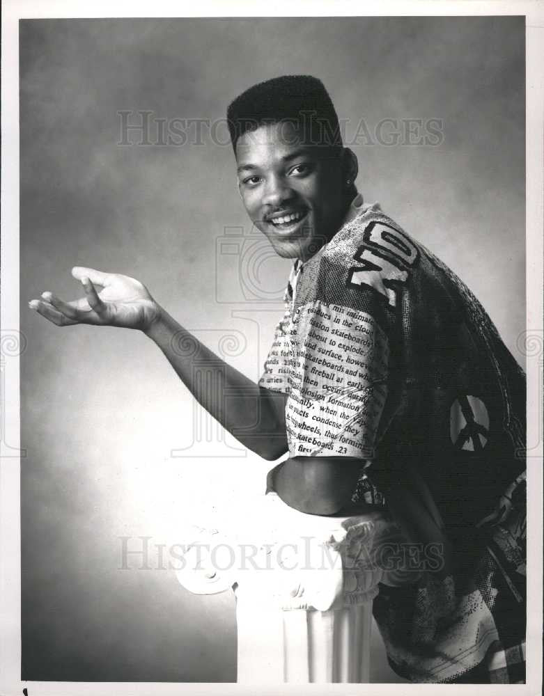 1990 Press Photo Will Smith TV actor NBC Fresh Prince - Historic Images
