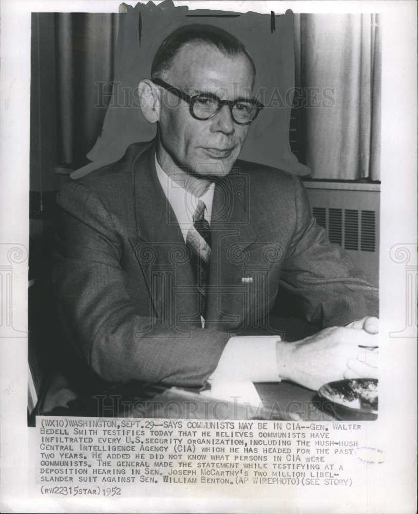 1952 Press Photo Gen. Walter Bedell Smith - Historic Images