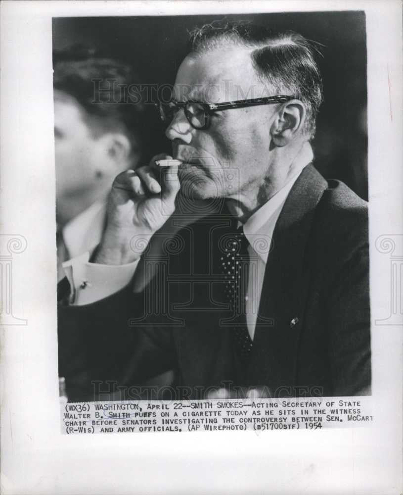 1954 Press Photo Secretary Walter B. Smith Sen. McCart - Historic Images