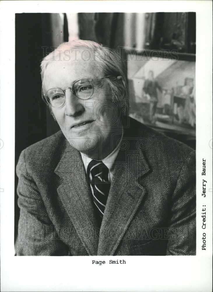 1984 Press Photo Page Smith Author Historian - Historic Images