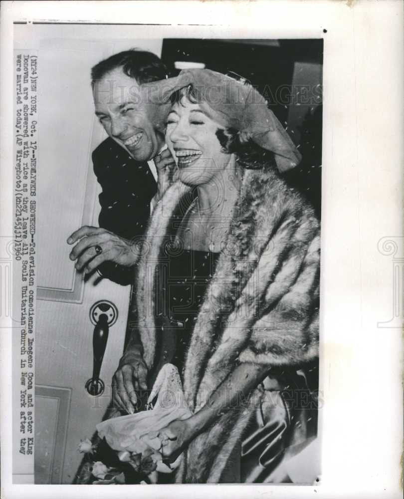 1960 Press Photo Imogene Coca King Donovan comedienne - Historic Images