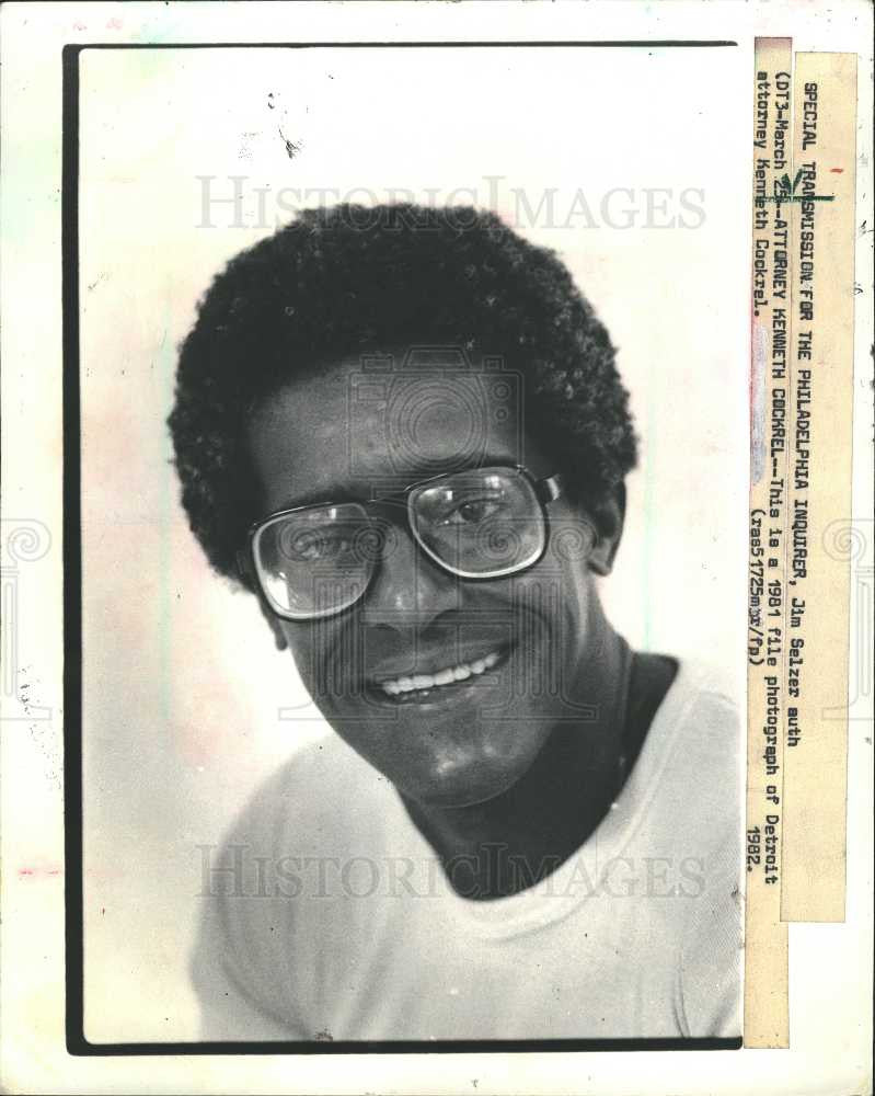 1985 Press Photo Kenneth Cockrel Attorney - Historic Images
