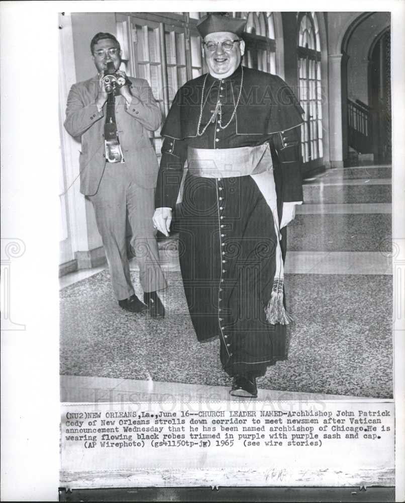 1965 Press Photo John Patrick Cody Archbishop - Historic Images