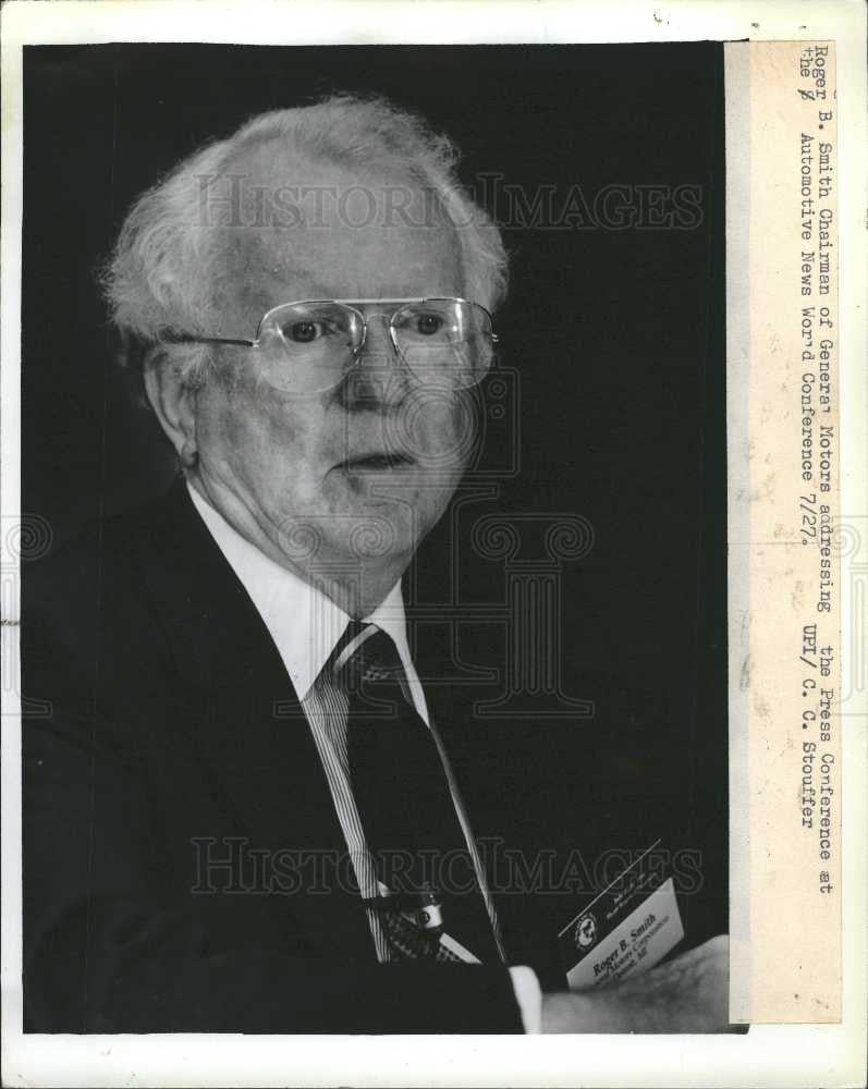 1986 Press Photo Roger Smith Chairman General Motors - Historic Images