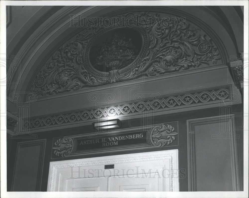 1967 Press Photo Arthur Vandenberg Room Senate - Historic Images