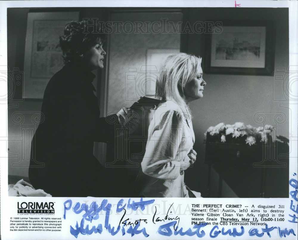 1988 Press Photo Teri Austin, Joan Van Ark - Historic Images