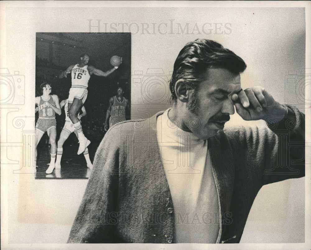 1971 Press Photo Breda Kolff coach Detroit Pistons - Historic Images