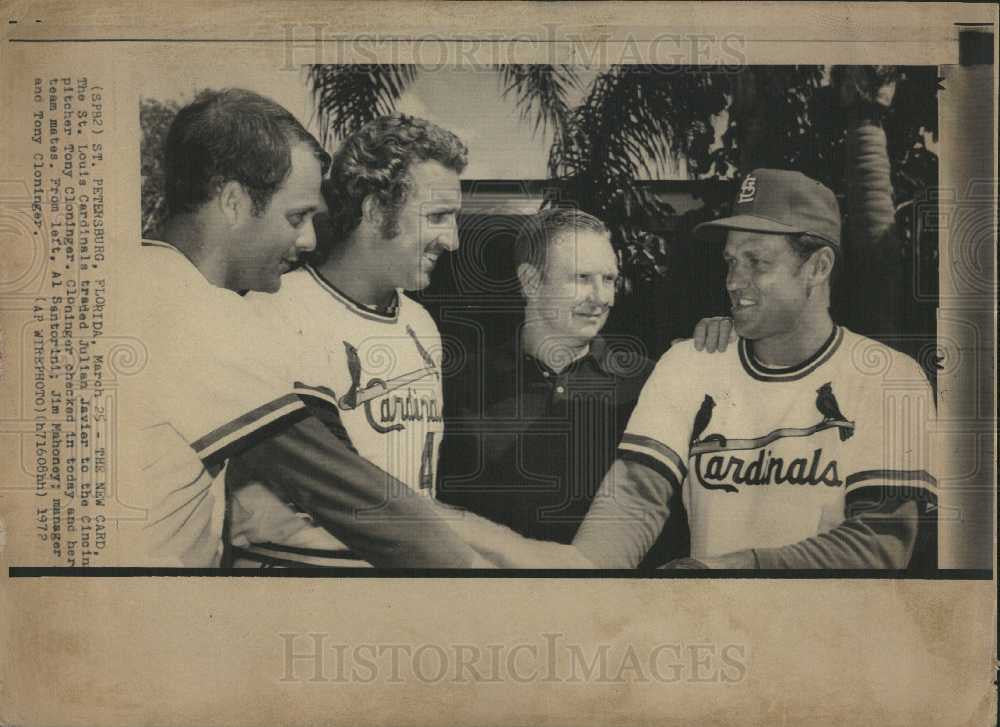 Press Photo St. Louts Cardinals  Tony Cloninger - Historic Images
