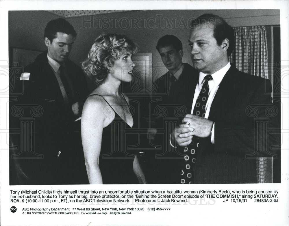 1992 Press Photo Michael Chiklis Kimberly Beck Commish - Historic Images