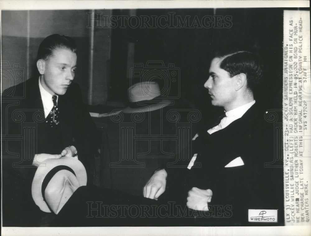 1935 Press Photo Willie Saunders  Luther Roberts - Historic Images