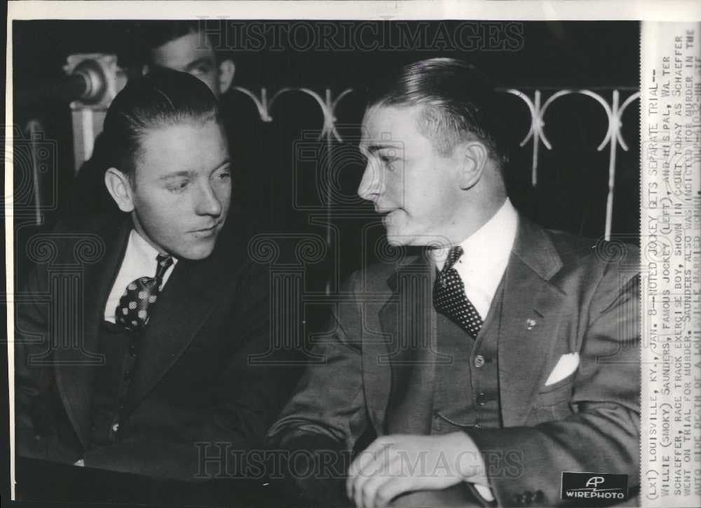 1936 Press Photo Walter Schaeffer Willie Saunders trial - Historic Images