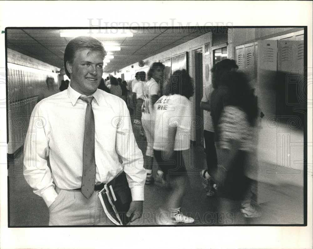 1990 Press Photo Jeffery Card Richmond school board - Historic Images