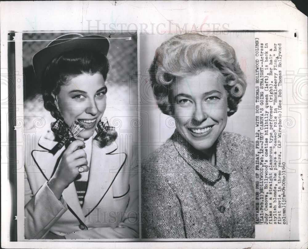 1960 Press Photo Judy Canova actress comedienne singer - Historic Images