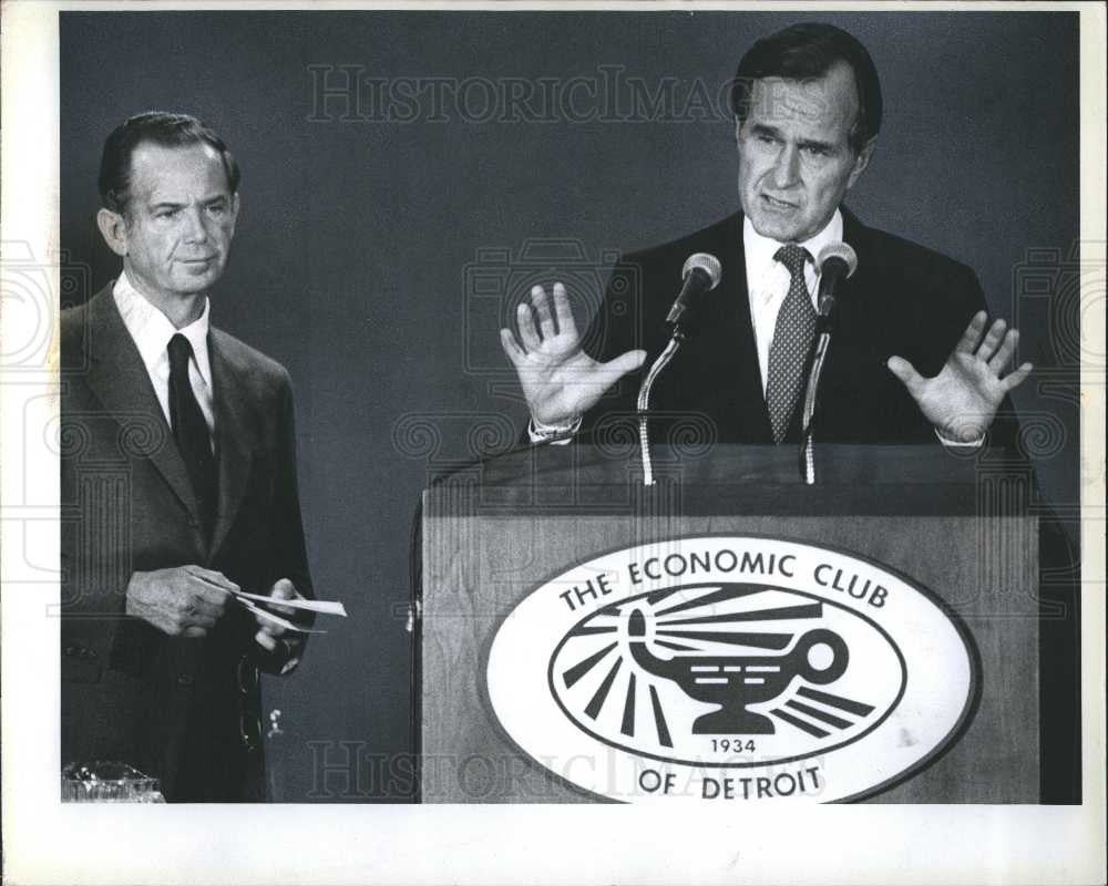 1980 Press Photo George H W Bush 41st President US - Historic Images