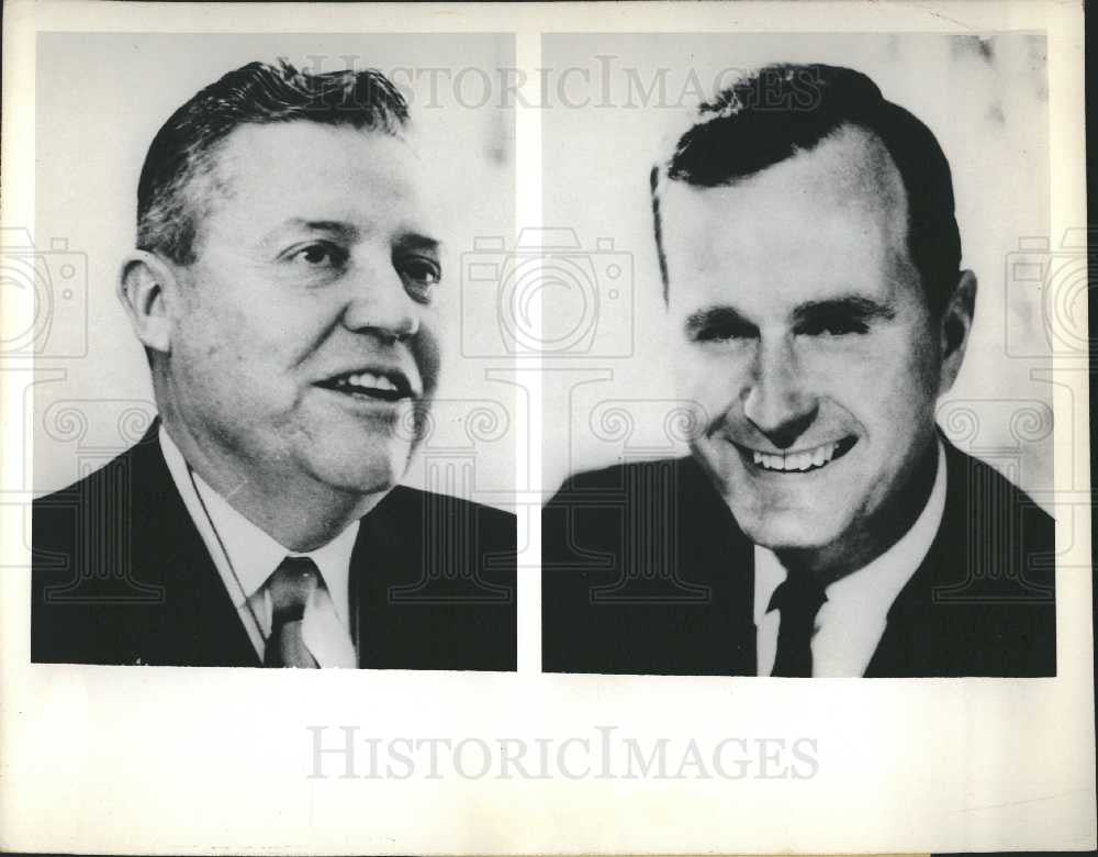 1964 Press Photo GEORGE BUSH.RALPH YARBOROUGH - Historic Images