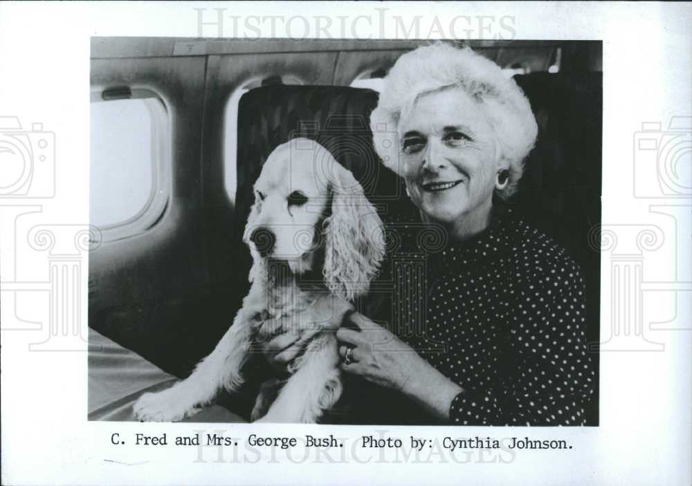 1984 Press Photo Mrs. George Bush Fred - Historic Images