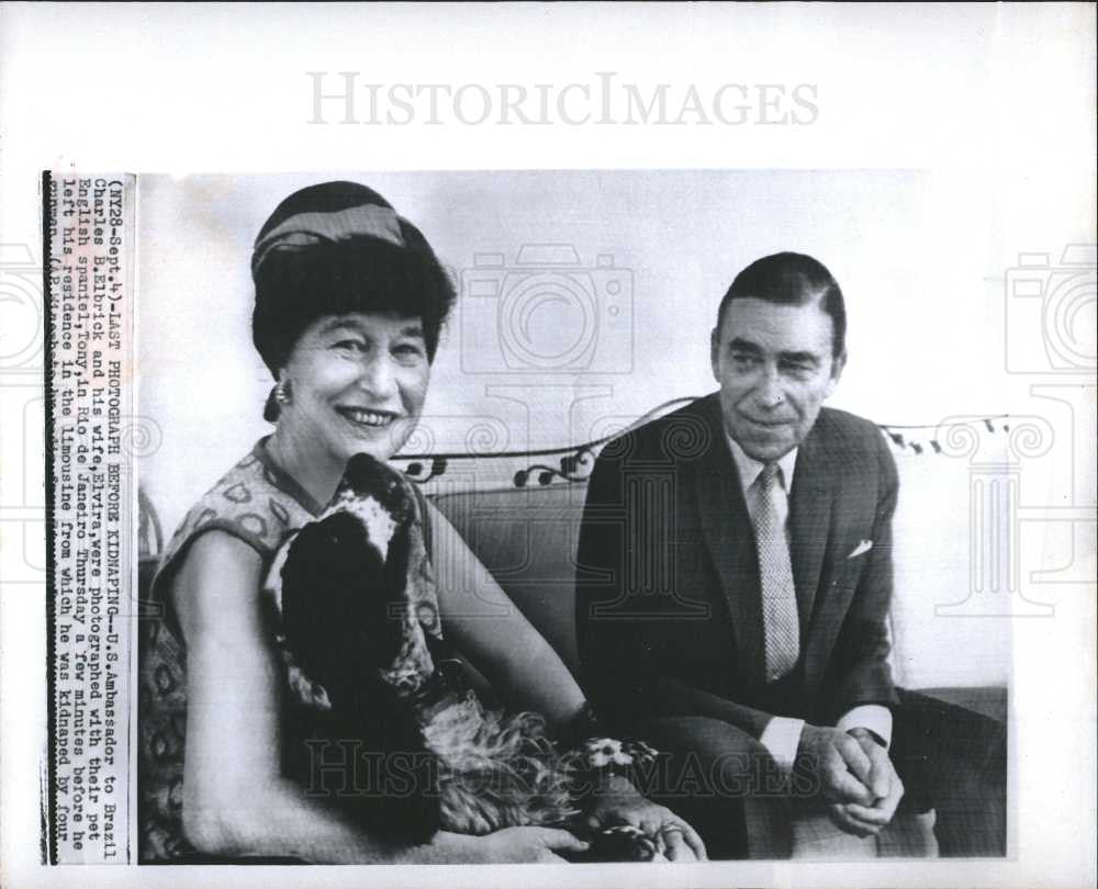 1969 Press Photo Charles B.Elbrick Elvira Brazil  Tony - Historic Images