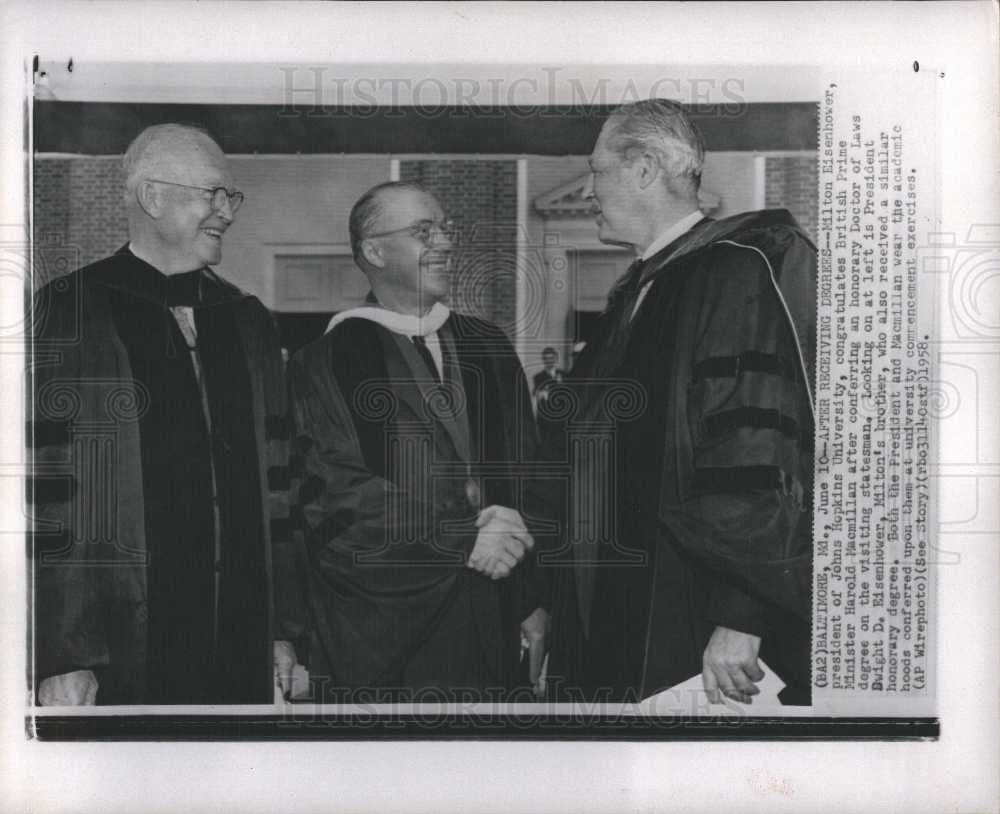 1958 Press Photo Dwight D Eisenhower Harold Macmillan - Historic Images