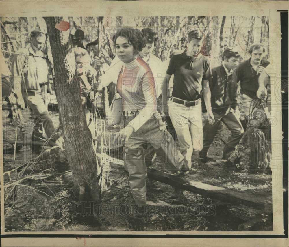 1972 Press Photo Julie Nixon Eisenhower Florida swamp - Historic Images