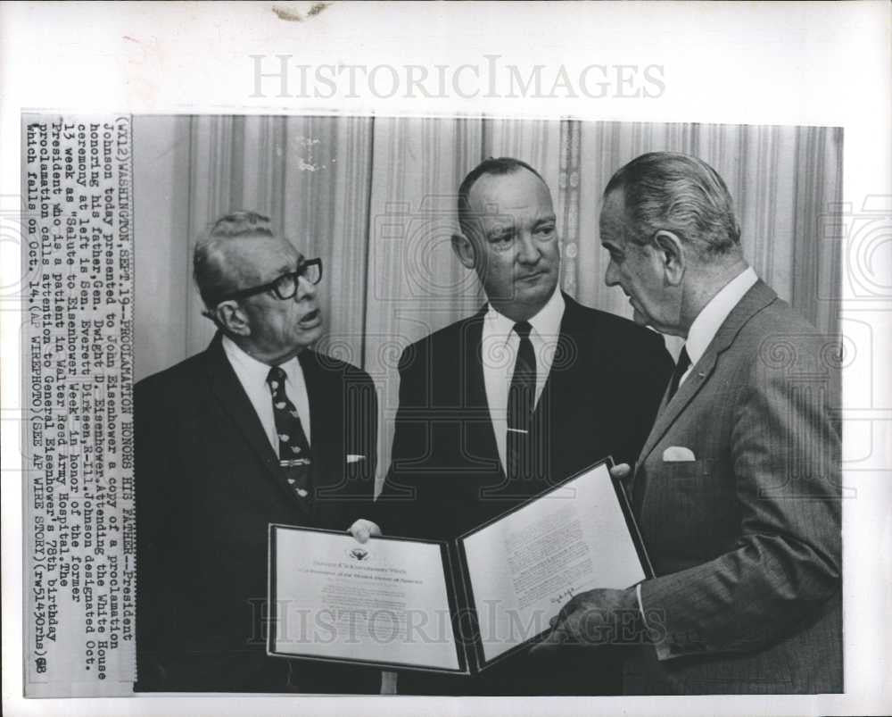 1968 Press Photo Dwight Eisenhower Politician General - Historic Images