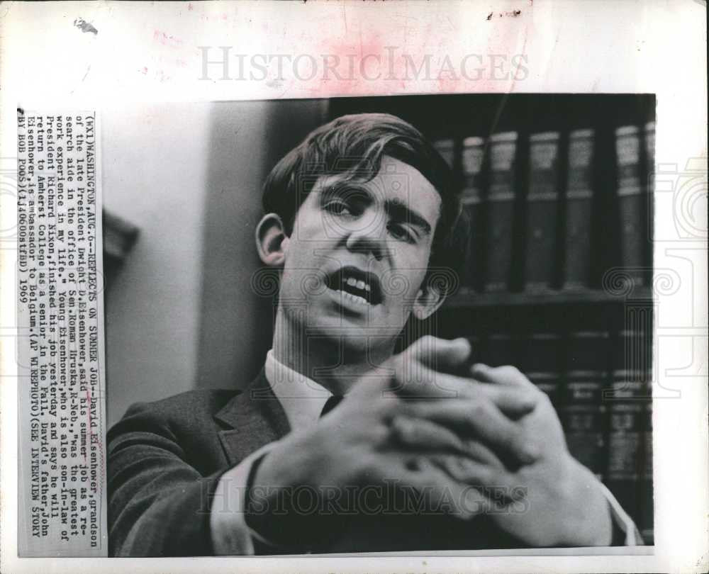 1974 Press Photo David Eisenhower, Dwight Eisenhower - Historic Images