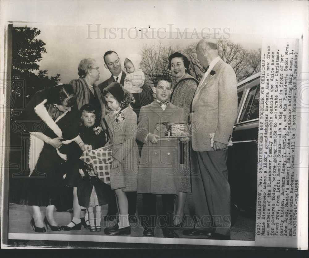 1956 Press Photo Mamie Barbara Anne Eisenhower - Historic Images