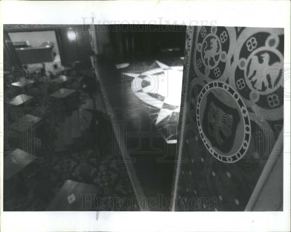 1992 Press Photo stenciled gold leaf Gem Theater - Historic Images