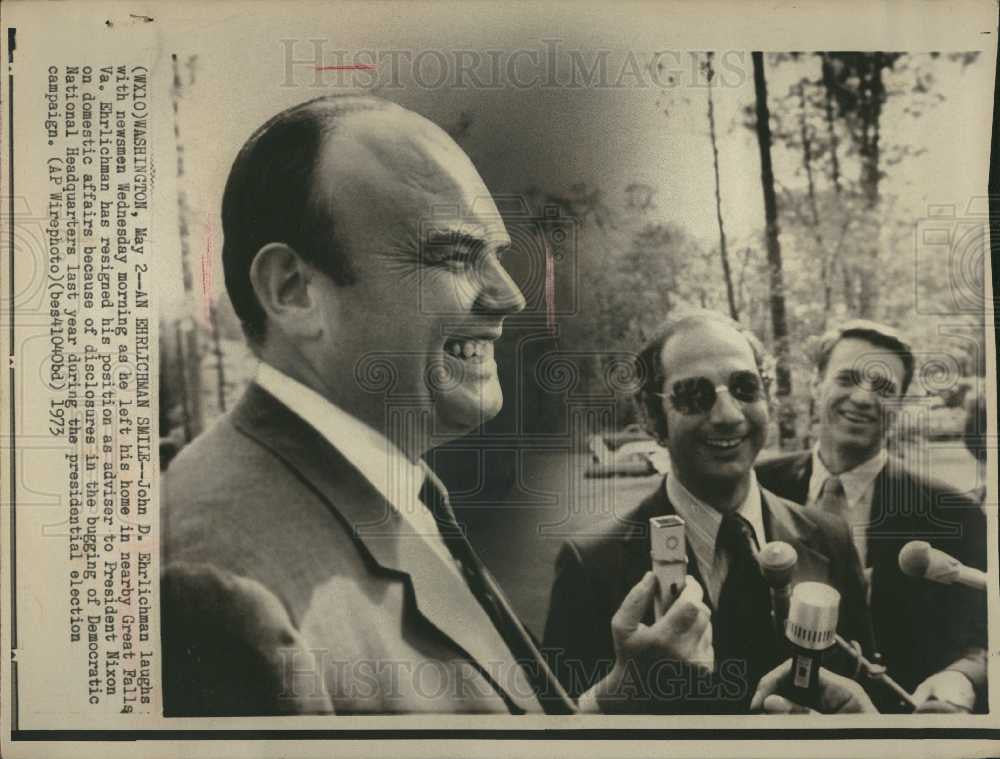 1973 Press Photo John D. Ehrlichman Great Falls VA - Historic Images