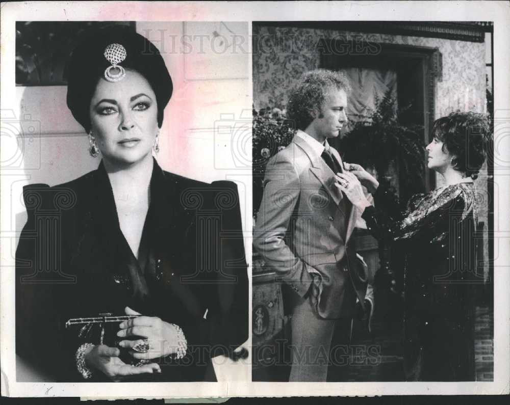 1982 Press Photo Elizabeth Taylor with Jack Lemmon. - Historic Images