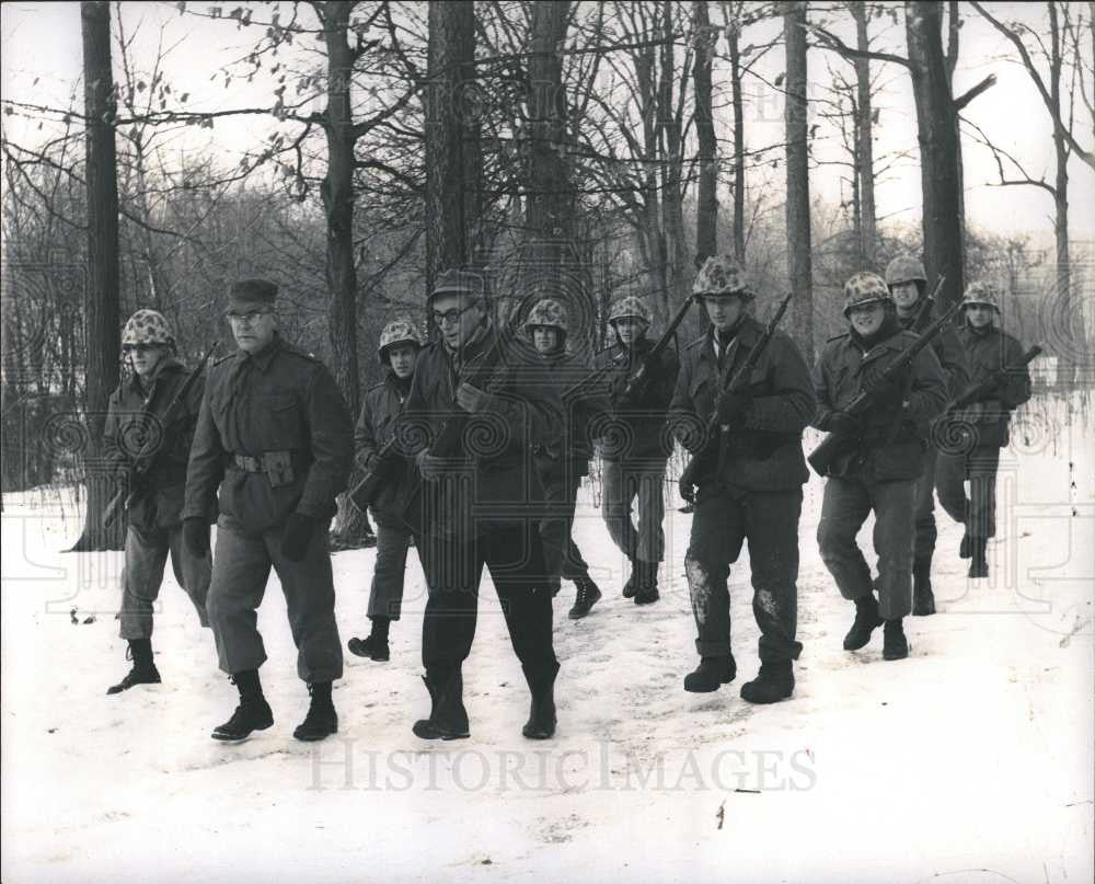 1963 Press Photo Marines marching 50 miles - Historic Images