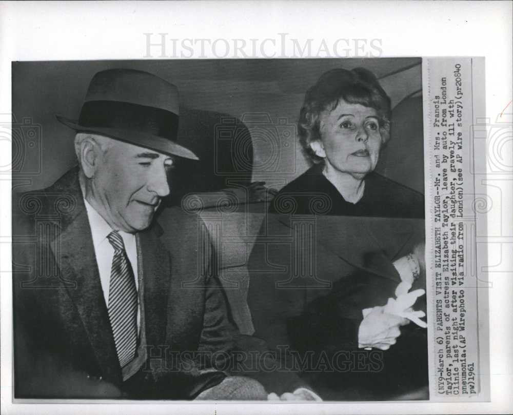 1967 Press Photo Mr. Mrs. Francis Taylor Elizabeth - Historic Images