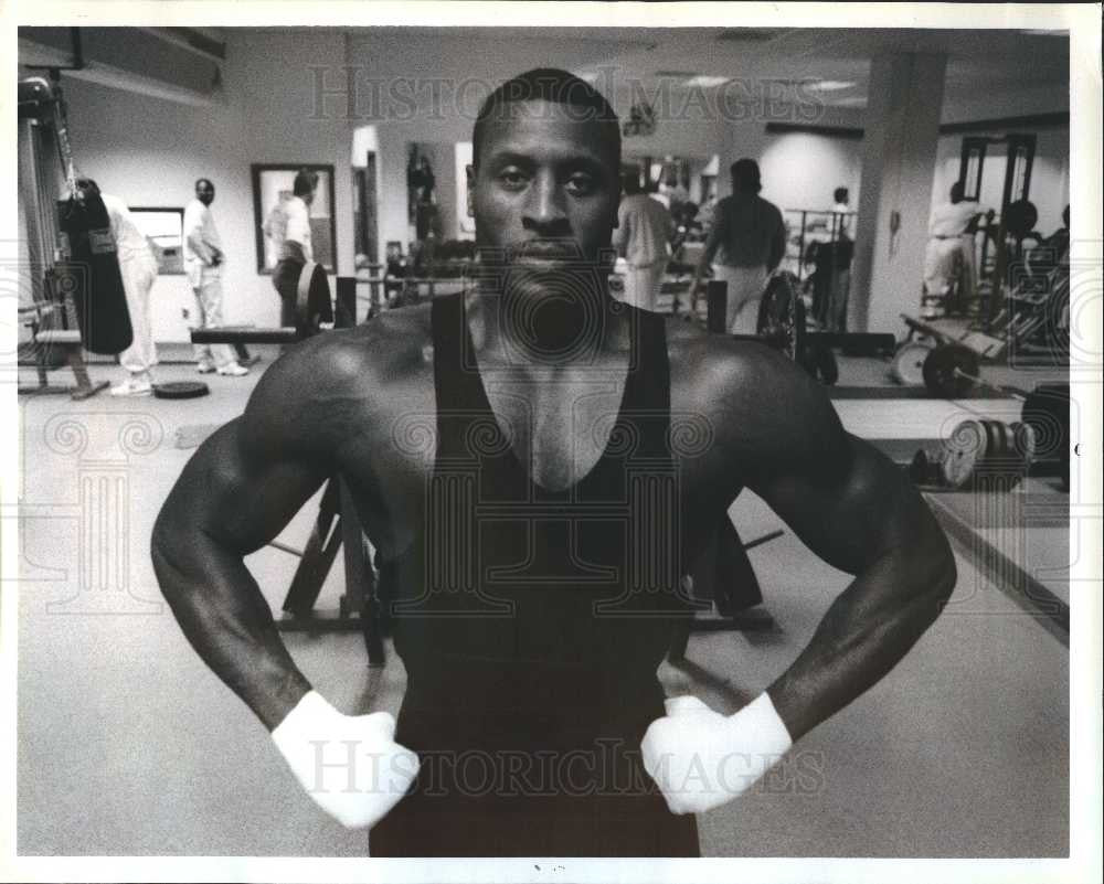 1991 Press Photo football Mike Cofer Detroit Lions - Historic Images