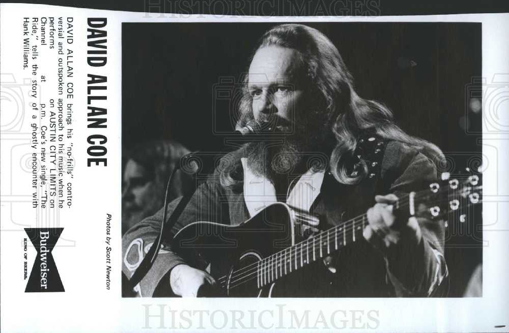 1974 Press Photo David Allan Coe - American SInger - Historic Images