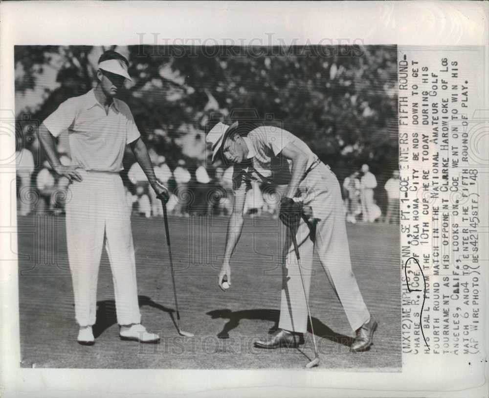 1948 Press Photo Charles Charlie Coe amateur golfer - Historic Images