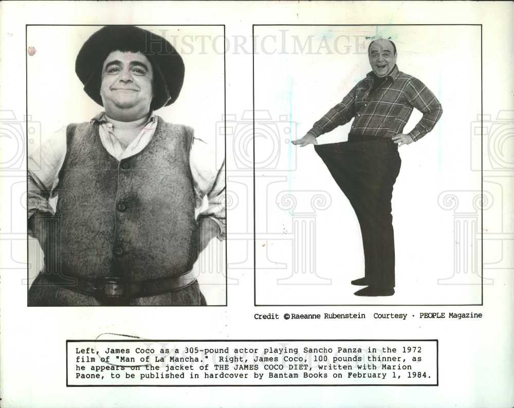 1984 Press Photo James Coco The James Coco Diet - Historic Images