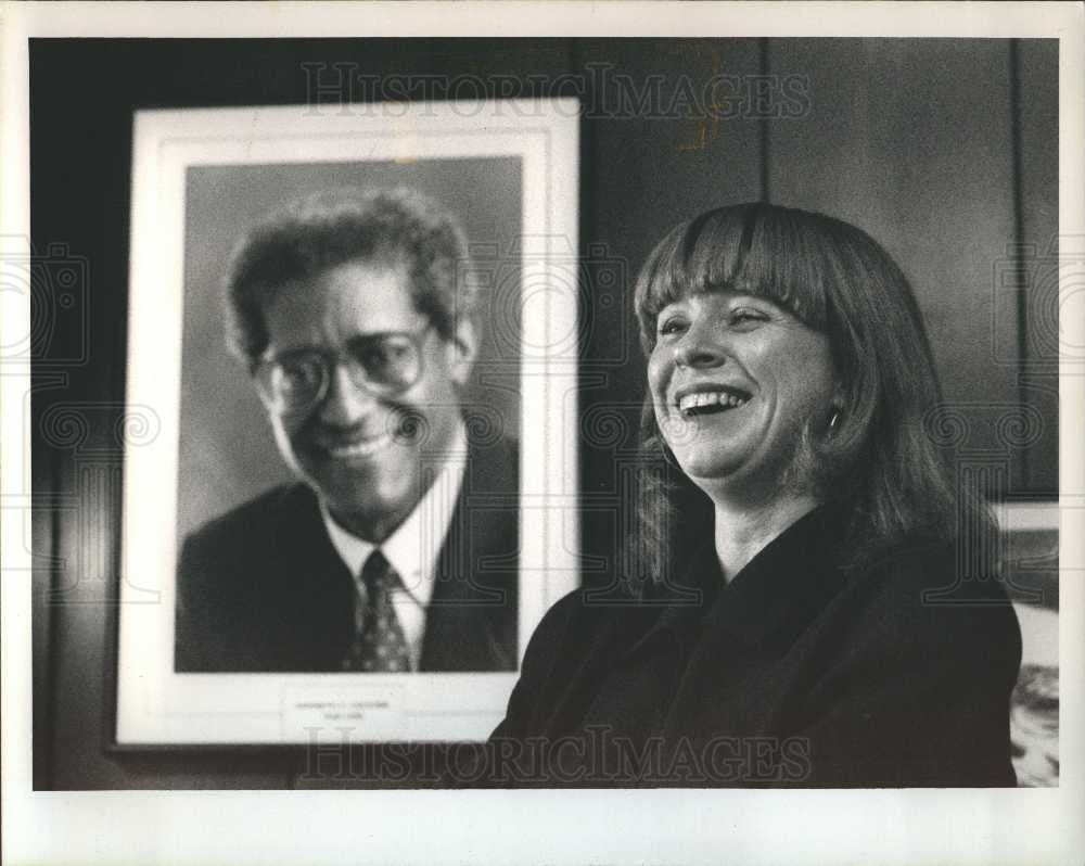 1990 Press Photo sheila member detroit-city-council - Historic Images