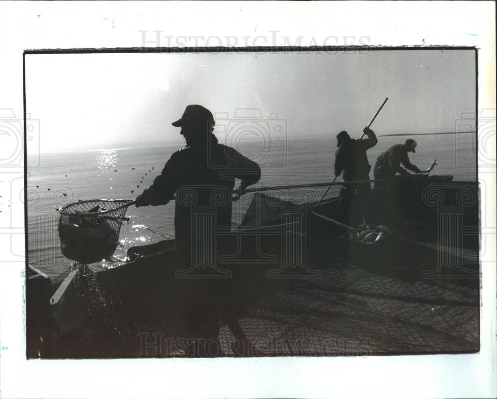 1992 Press Photo fishing catch activity - Historic Images