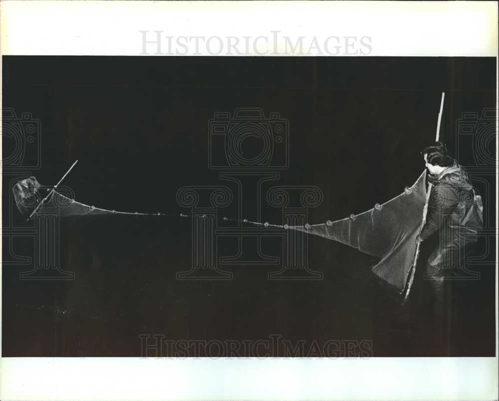 1985 Press Photo fish sport fishing net Concepcion - Historic Images