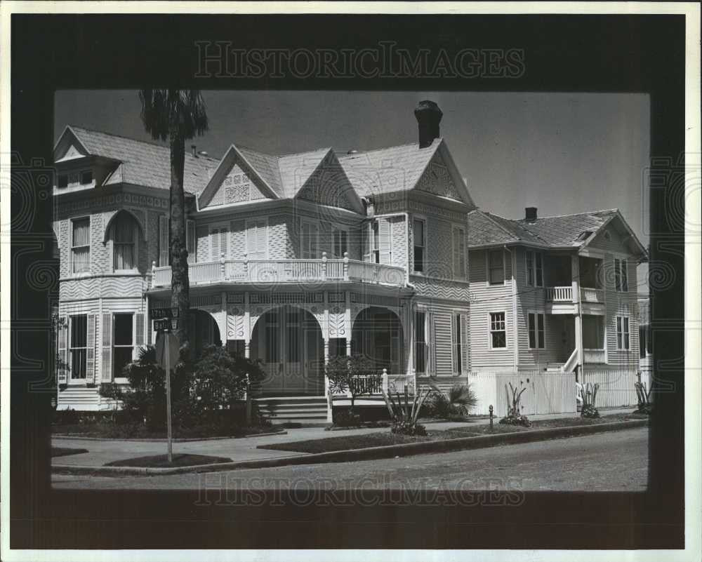 1985 Press Photo Galveston Island Texas architecture - Historic Images