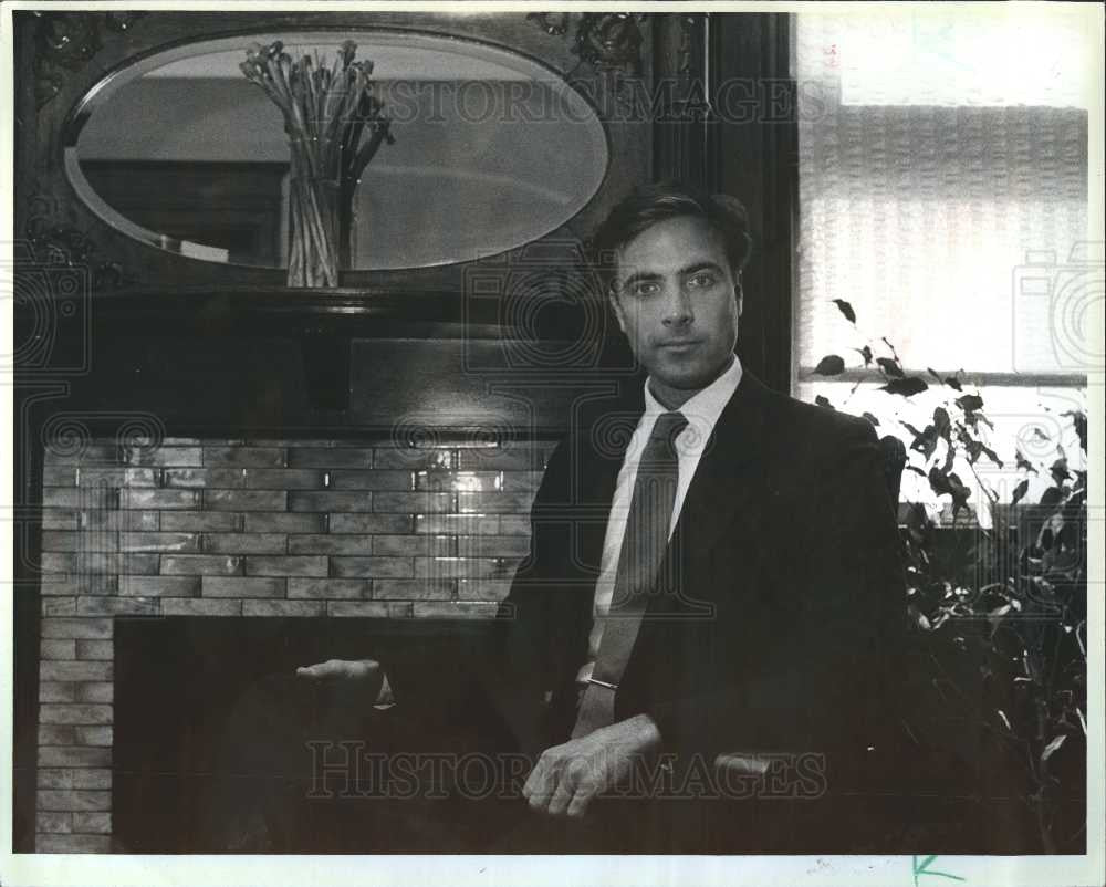 1986 Press Photo William Colburn Wayne State director - Historic Images
