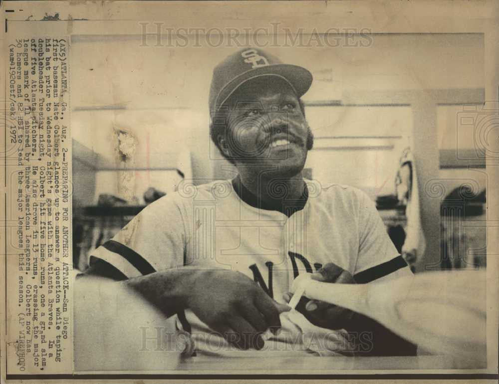 1974 Press Photo Nate Colbert  first baseman - Historic Images