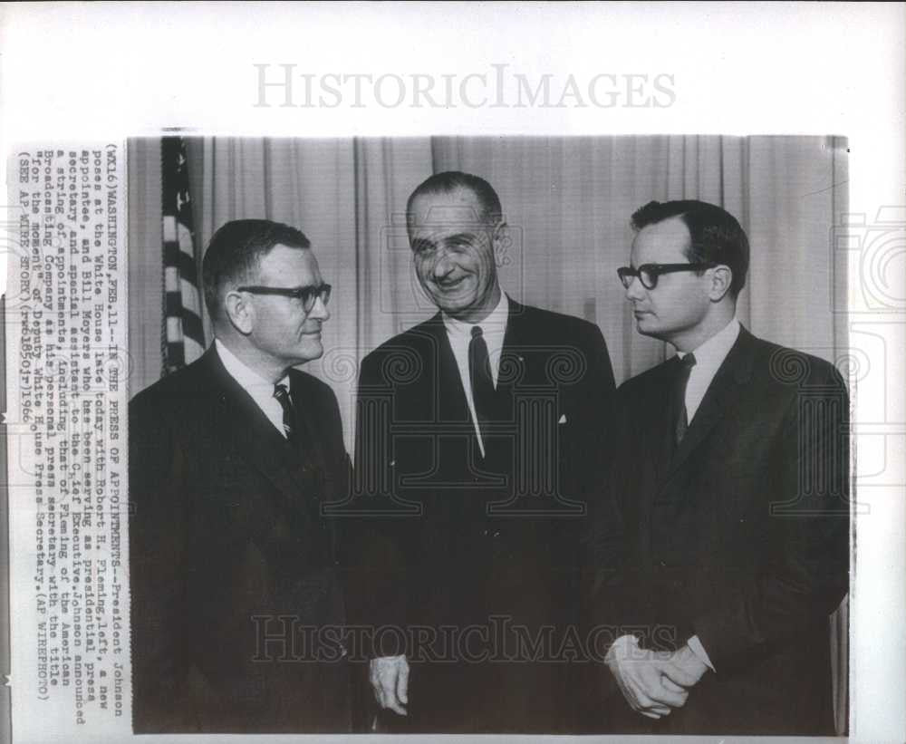 1966 Press Photo President Johnson Robert H. Fleming - Historic Images