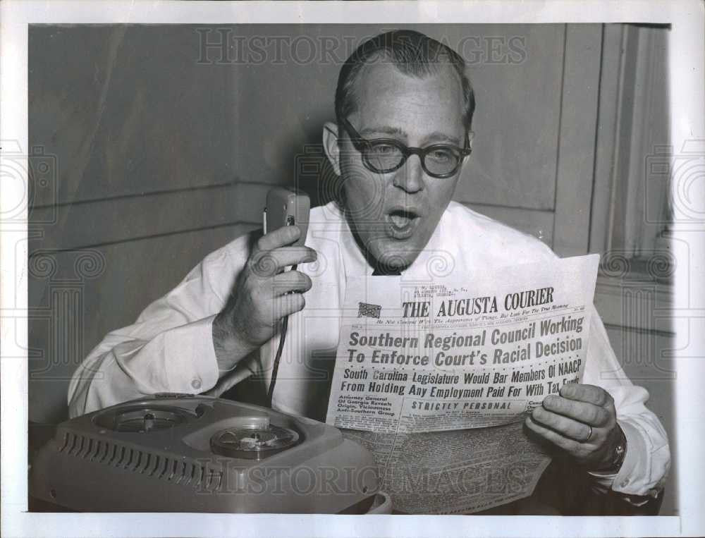 1957 Press Photo Harold C. Fleming Atlanta Georgia - Historic Images