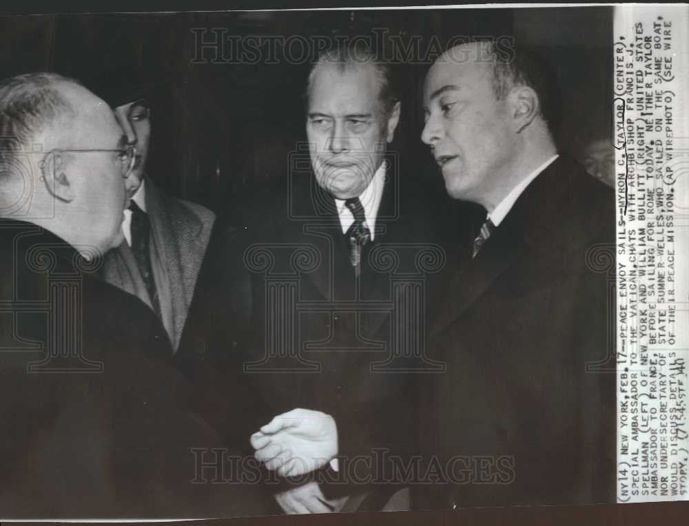 Press Photo Myron C. Taylor Ambassador Archbishop - Historic Images