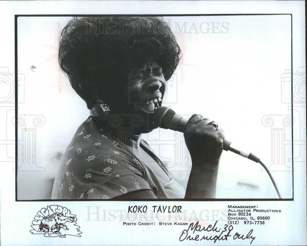 1984 Press Photo Koko Taylor American Blues Musician - Historic Images