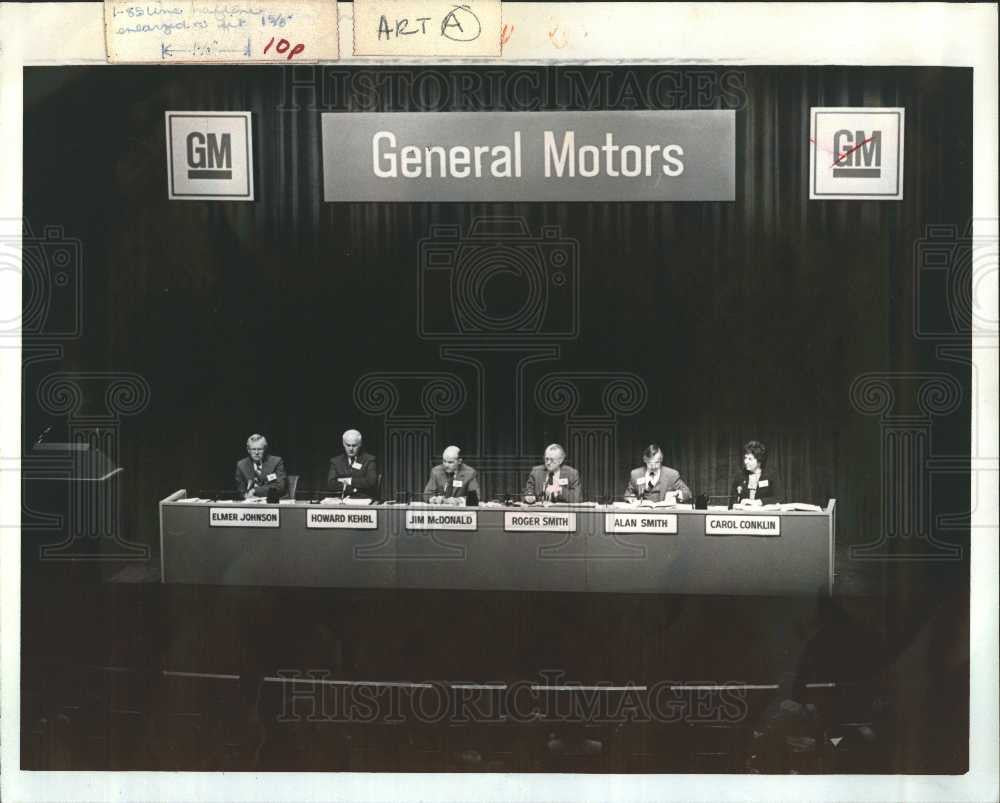 1983 Press Photo GM General Motors Annual Meeting - Historic Images