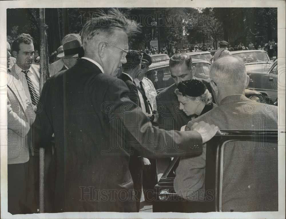 1957 Press Photo Mrs. Cobo. - Historic Images