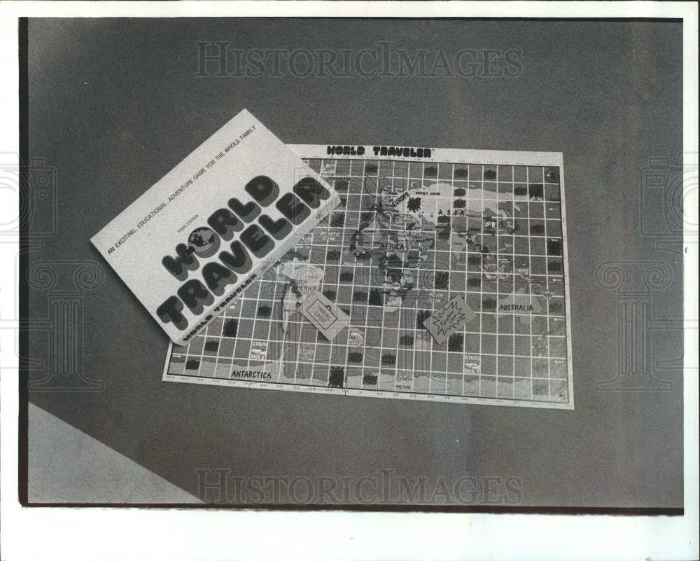 1983 Press Photo World Traveler board game geography - Historic Images