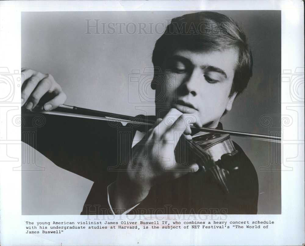 1970 Press Photo James Oliver Buswell IV Violinist - Historic Images